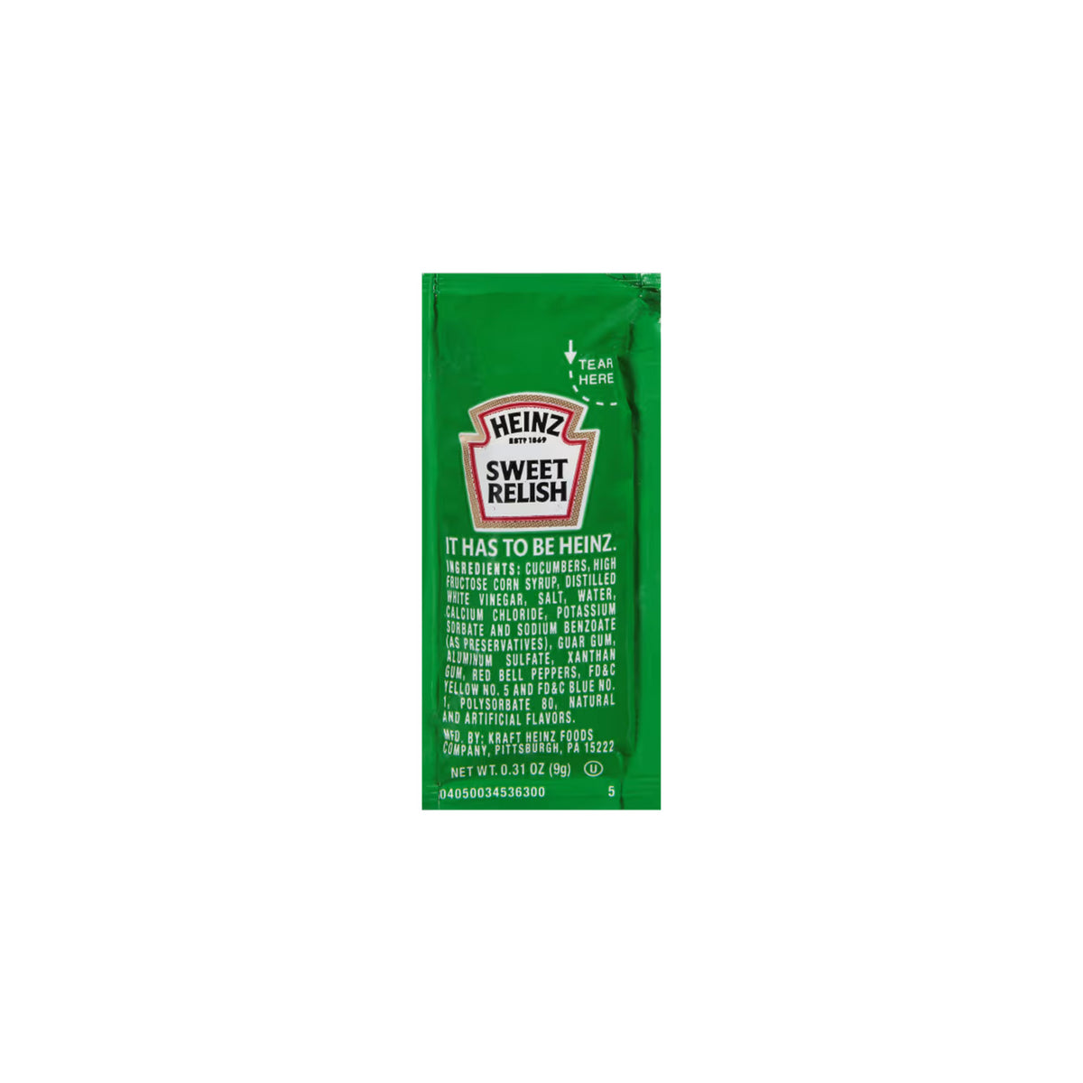 Heinz - Sweet Relish Packet 9 g (Case of 200)
