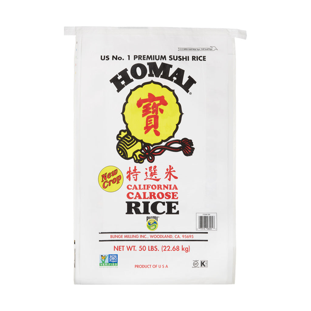 Homai - California Calrose Rice, Premium Sushi Rice 50 lb