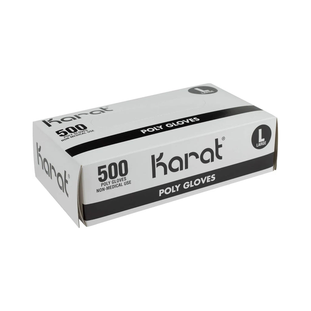 Karat - Clear Poly Gloves, Large (500 Count)