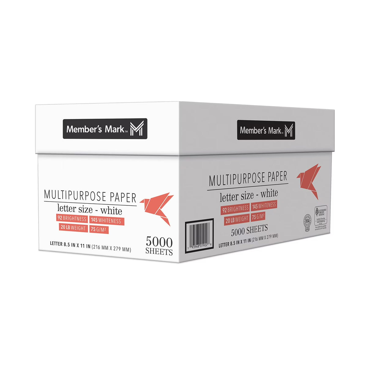 Member's Mark - Multipurpose Copy Paper 8.5 x 11”, 92 Bright, 20 lb