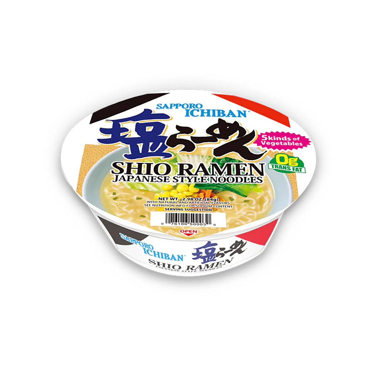 Sapporo Ichiban - Shio Ramen Japanese Style Noodles 2.94 oz (Case of 12)