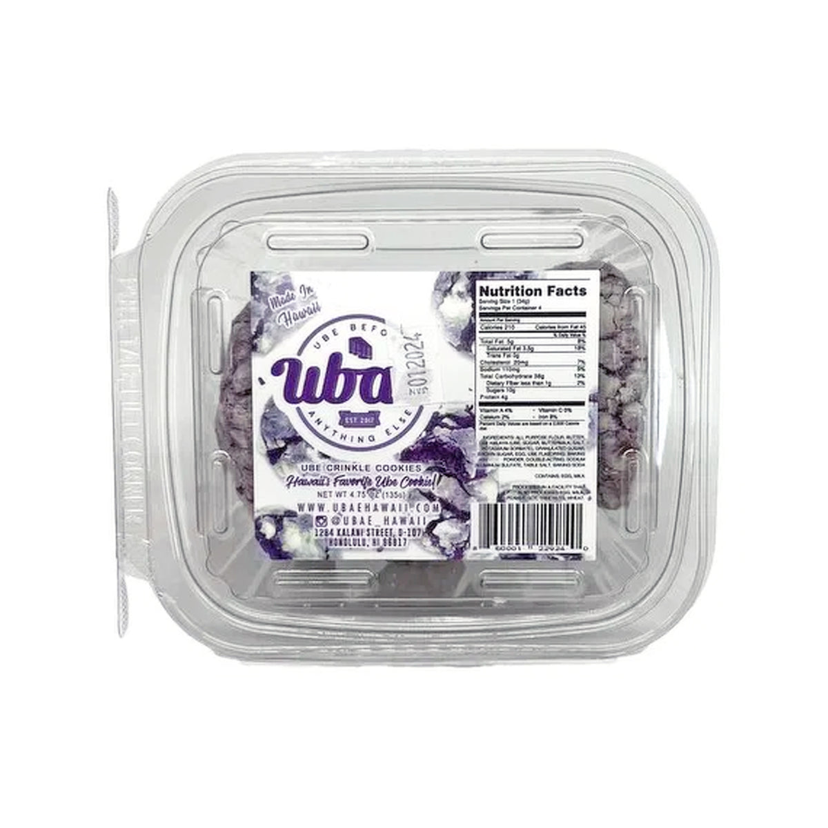 Ubae Hawaii - Ube Cookies (4 Pack)