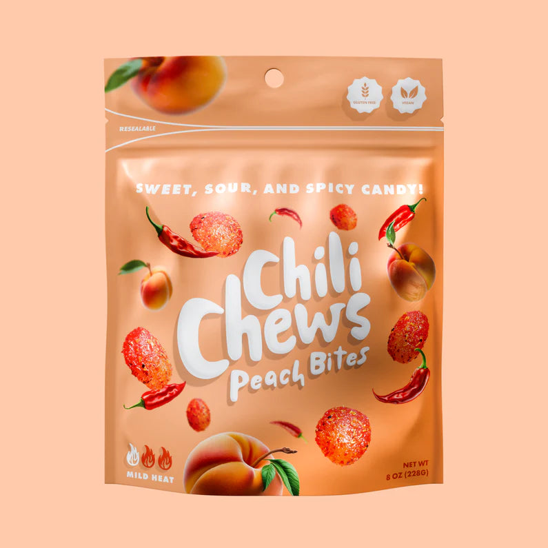 Chili Chews - Peach Bites 4 oz (Case of 16)