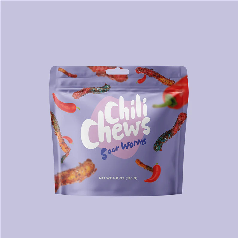 Chili Chews - Sour Worms 4 oz (Case of 16)