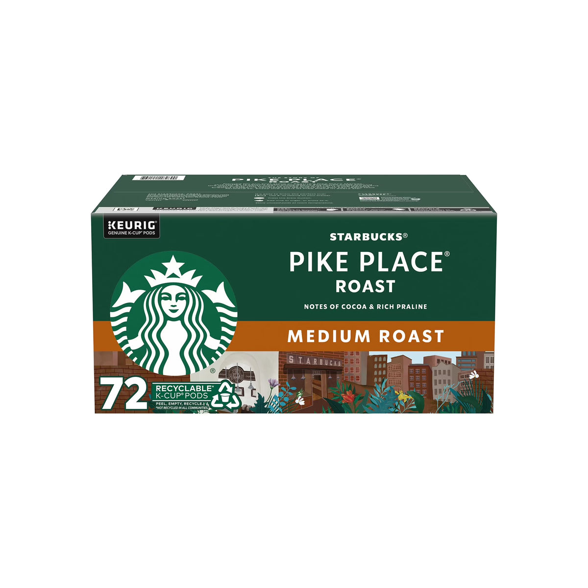 Starbucks - Pike Place Medium Roast K-Cup Pods, 72 Count